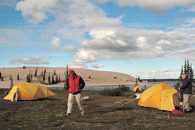 campsite on the thelon river northwest territories