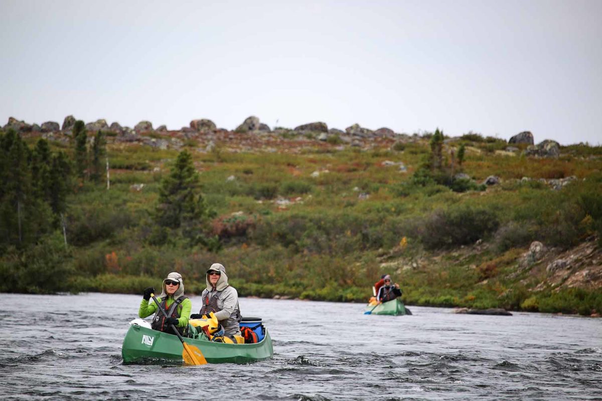 guided canoe trip in canada