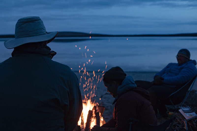 campfire on the canoe trip