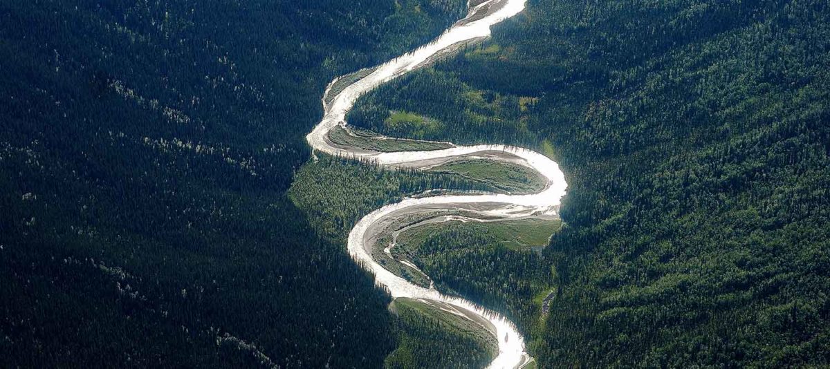 sky view of the nahanni river