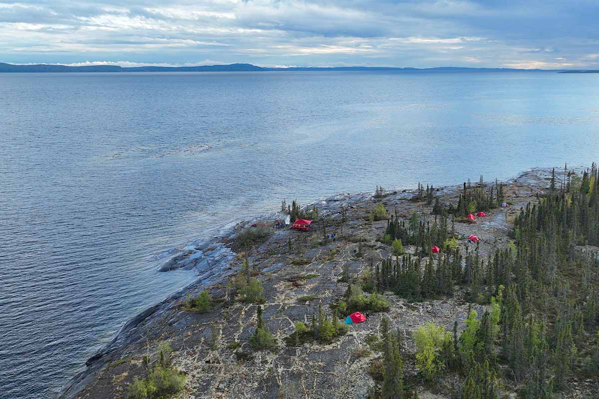 camping in the wilderness in the NWT