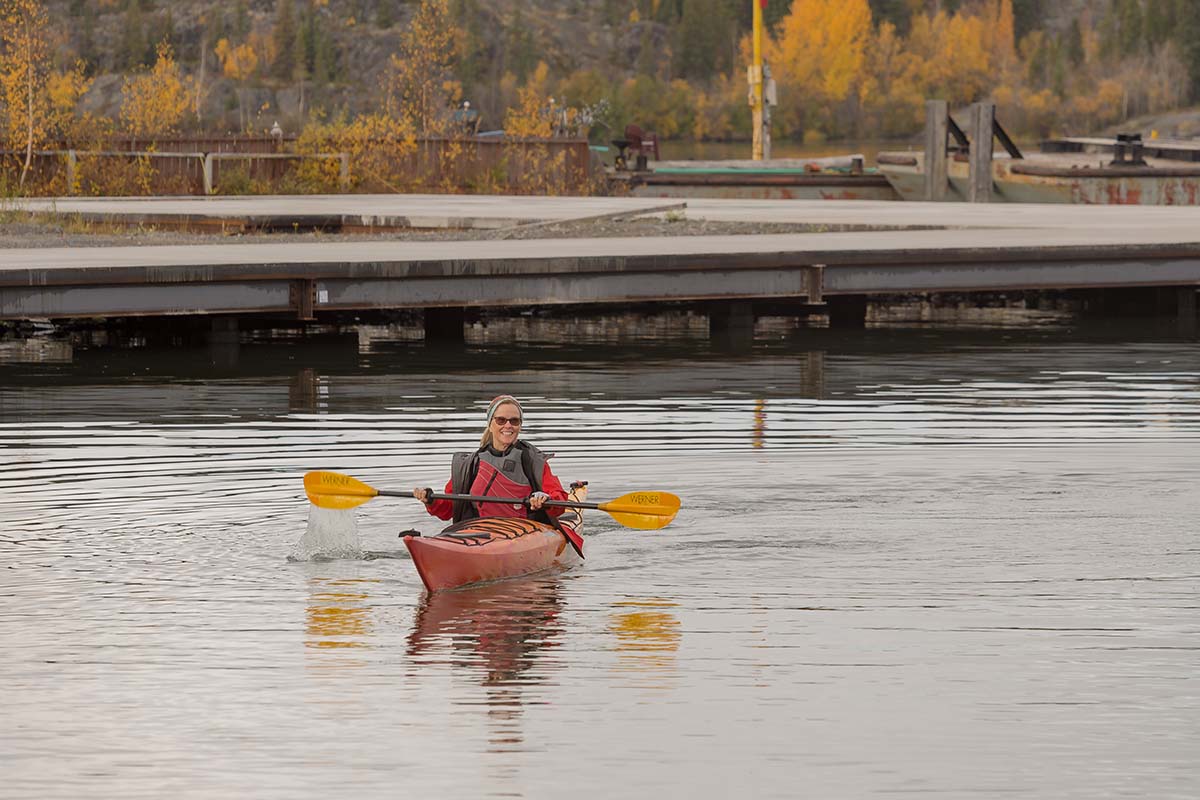 learning to kayak in yellowknife