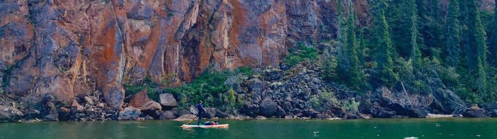 Stand up paddleboarding on great slave lake